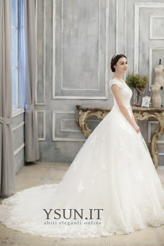 Abito da sposa Farfalla Ornamento Estate in pizzo Super A-Line Buco della serratura - Pagina 2