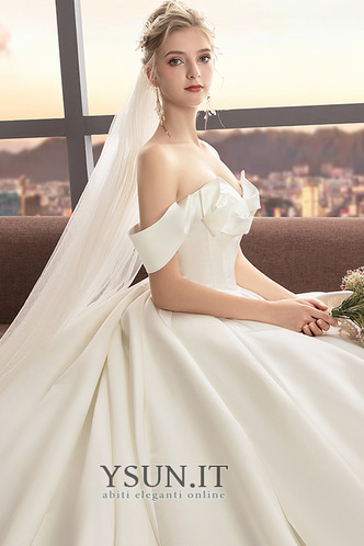 Abito da sposa Super Maniche Corte Pudica Raso Naturale Corpetto Pieghe - Pagina 4