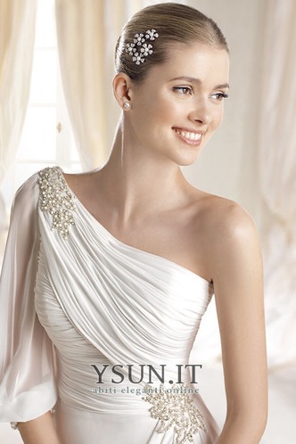 Abito da sposa Con Velo Mezza Coperta Naturale A-Line Chiffon all'aperto - Pagina 3