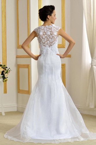 Abito da sposa Primavera Bassa Pizzo Overlay all'aperto decorato Super Satin - Pagina 3