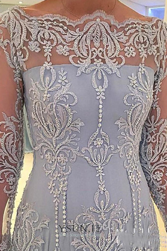 Abito mamma sposa Pizzo Overlay Fuori dalla spalla Non Specificato a linea - Pagina 3