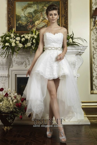 Abito da sposa Cuore unbacked Asimmetrici Applique Senza Maniche tessuto - Pagina 1