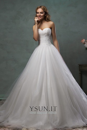 Abito da sposa Tulle Naturale All Aperto Lupetto Ball Gown Lungo - Pagina 3