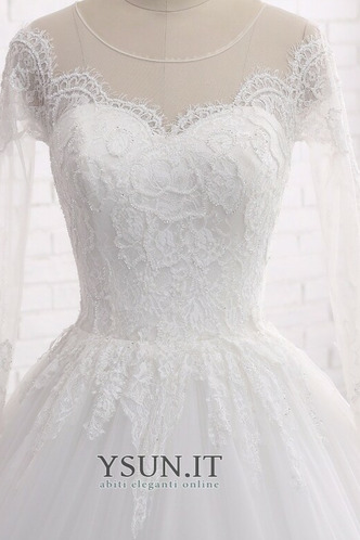 Abito da sposa Pizzo francese a linea Primavera XL Maniche Lunghe - Pagina 4