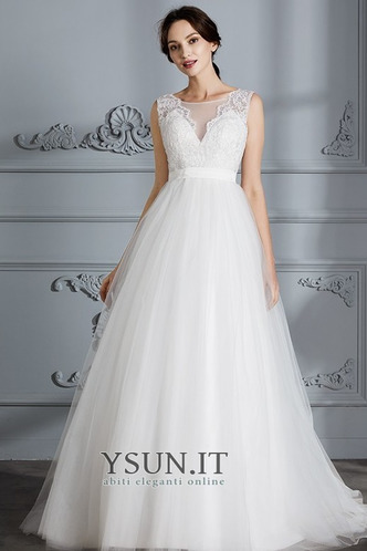 Abito da sposa Tulle all'aperto Tipo standard Senza Maniche Naturale - Pagina 5