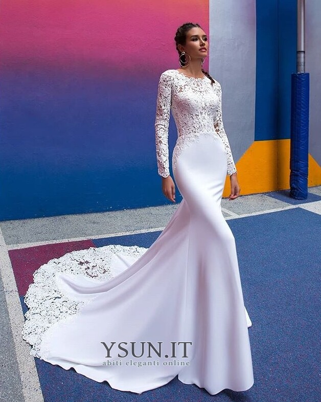 Vestito a sales sirena da sposa