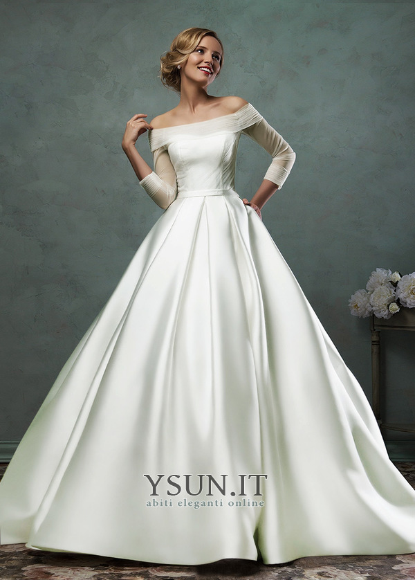abiti da sposa raso