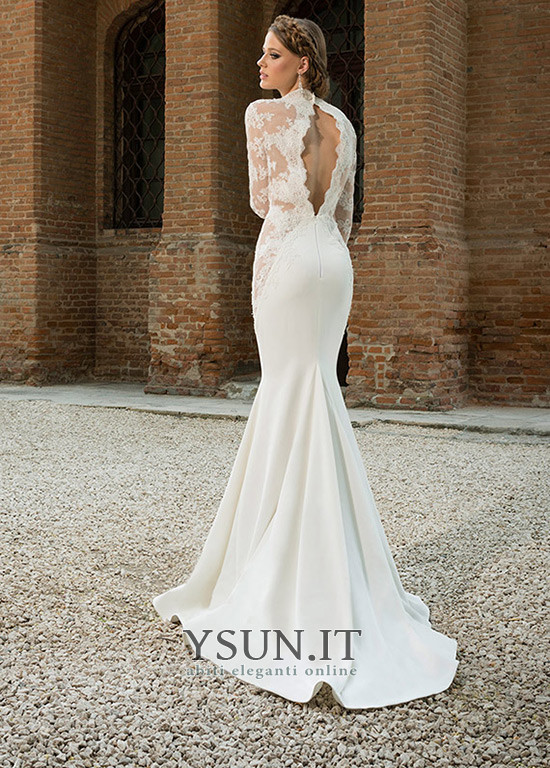 Vestito sposa maniche lunghe hotsell