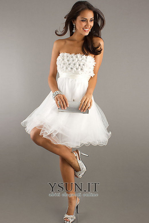 Vestito bianco senza spalline new arrivals