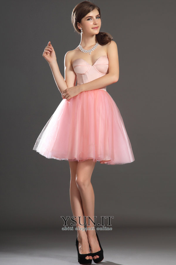 Abito da ballo tessuto Mini gonna Perla rosa in pizzo Principessa www.dsun